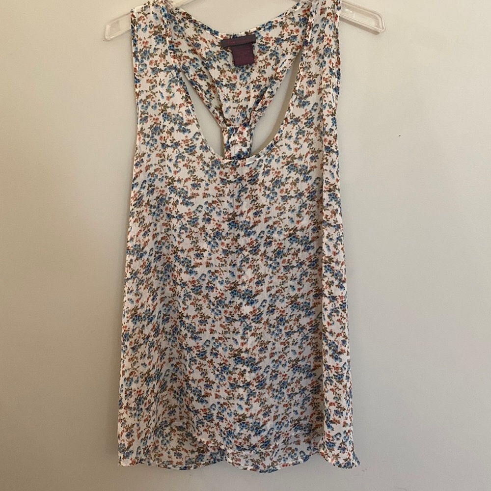 Fire Los Angeles floral flows tank top with tie back